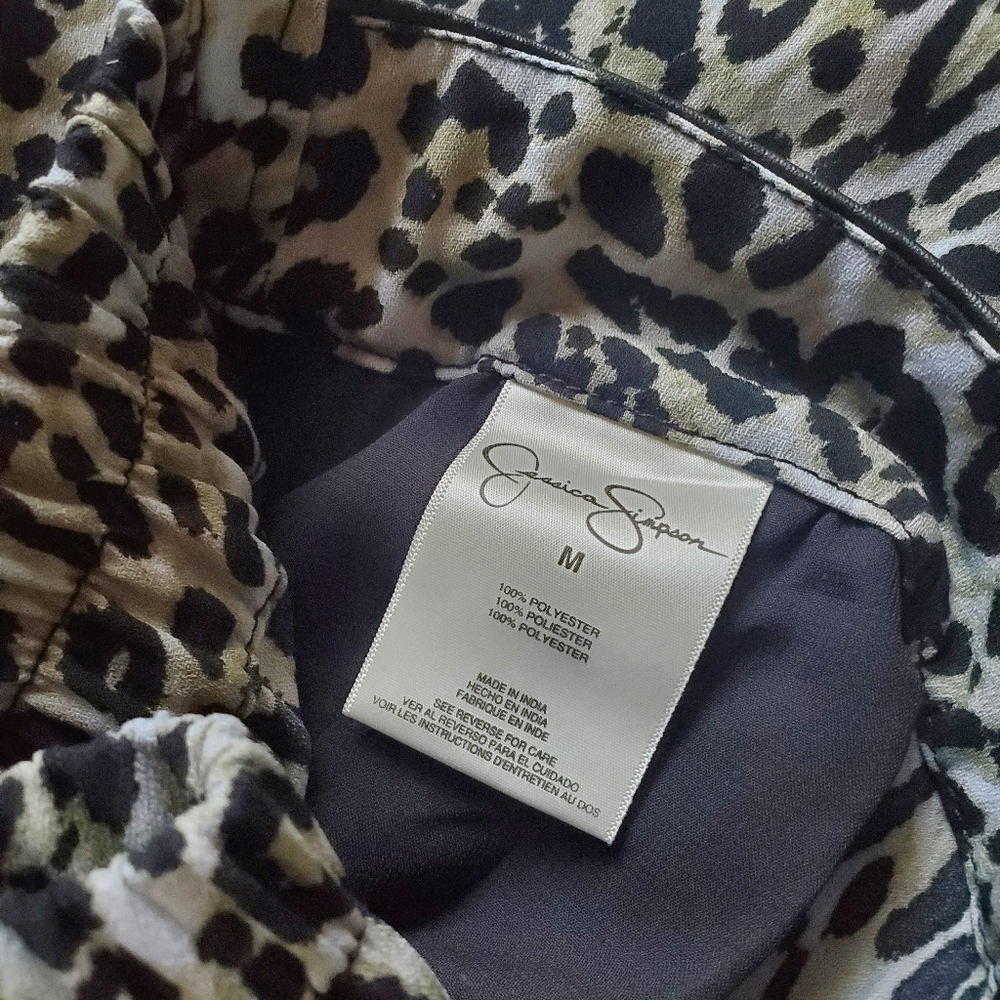 Jessica Simpson Leopard Print Pants Size Medium - Picture 12 of 13